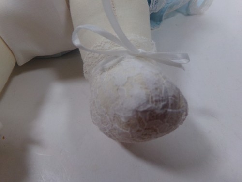 Original Carolyn  Corl Porclea Bisque Blue Christening Gown 15" 1981 #136/1000 - Bild 19 von 24