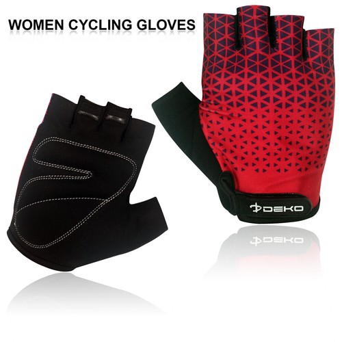 Ladies Cycling Gloves MTB Bike Half Finger Bicycle Padded Palm Fingerless - Picture 11 of 11