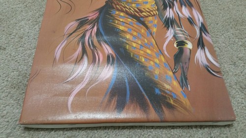 African female dancer painting FESTAC DANCER on canvas 24x12 nigeria festival - Picture 8 of 12