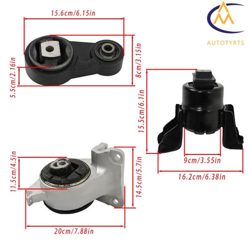 Juego de montaje de motor y transmisión de 3 piezas apto para Ford Fusion Mercury Milan V6 2010-2012 3,0 L - Imagen 2 de 11