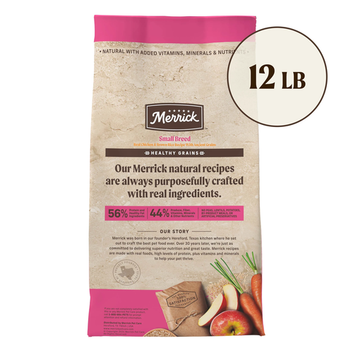 Healthy Grains Small Breed Dry Dog Food for Adults, Real Chicken & Brown Rice, 1 - Picture 6 of 11