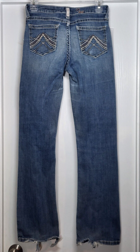 Ariat Girl's 16 REAL Eleanor Bootcut Whipstitch Whiskered Stretch Jean (26x31)* - Picture 2 of 15