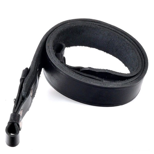 Shotgun Sling Rifle Quality Strap Black Genuine Leather Gun Ammo Hunting High