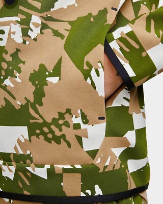 Nike Sportswear Tech Fleece Hoodie Jacket Camo Green Men's