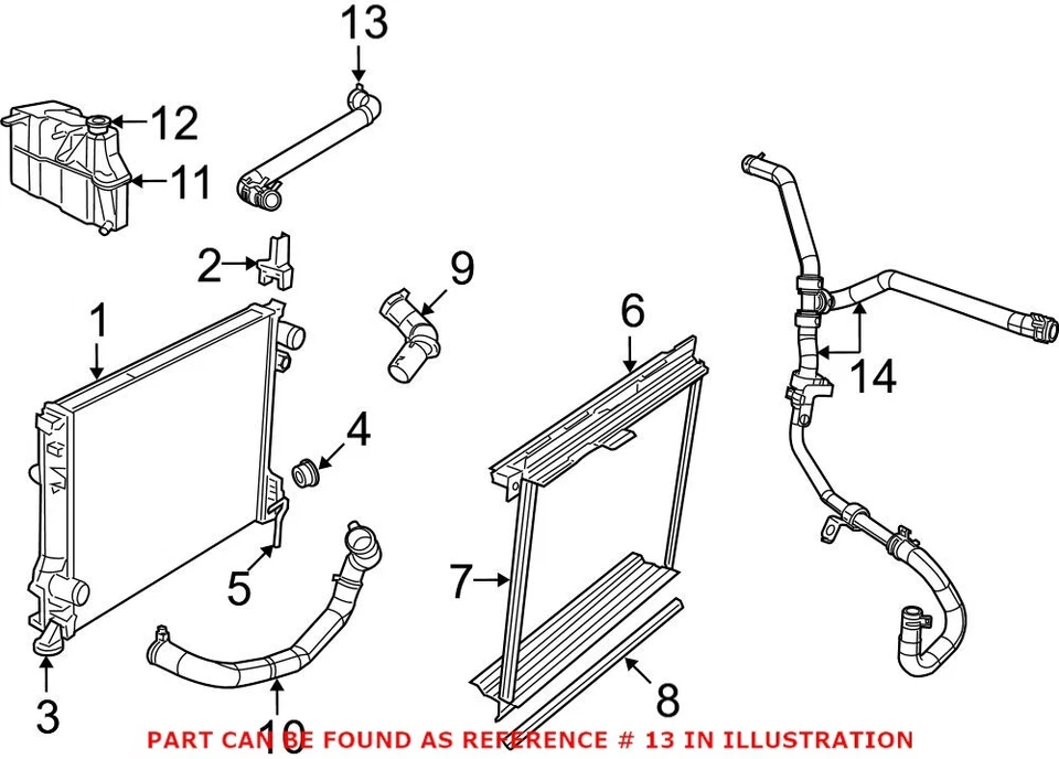 Manguera de calefacción de climatización Mopar genuina OEM para Dodge Challenger Charger Foto 2 de 2