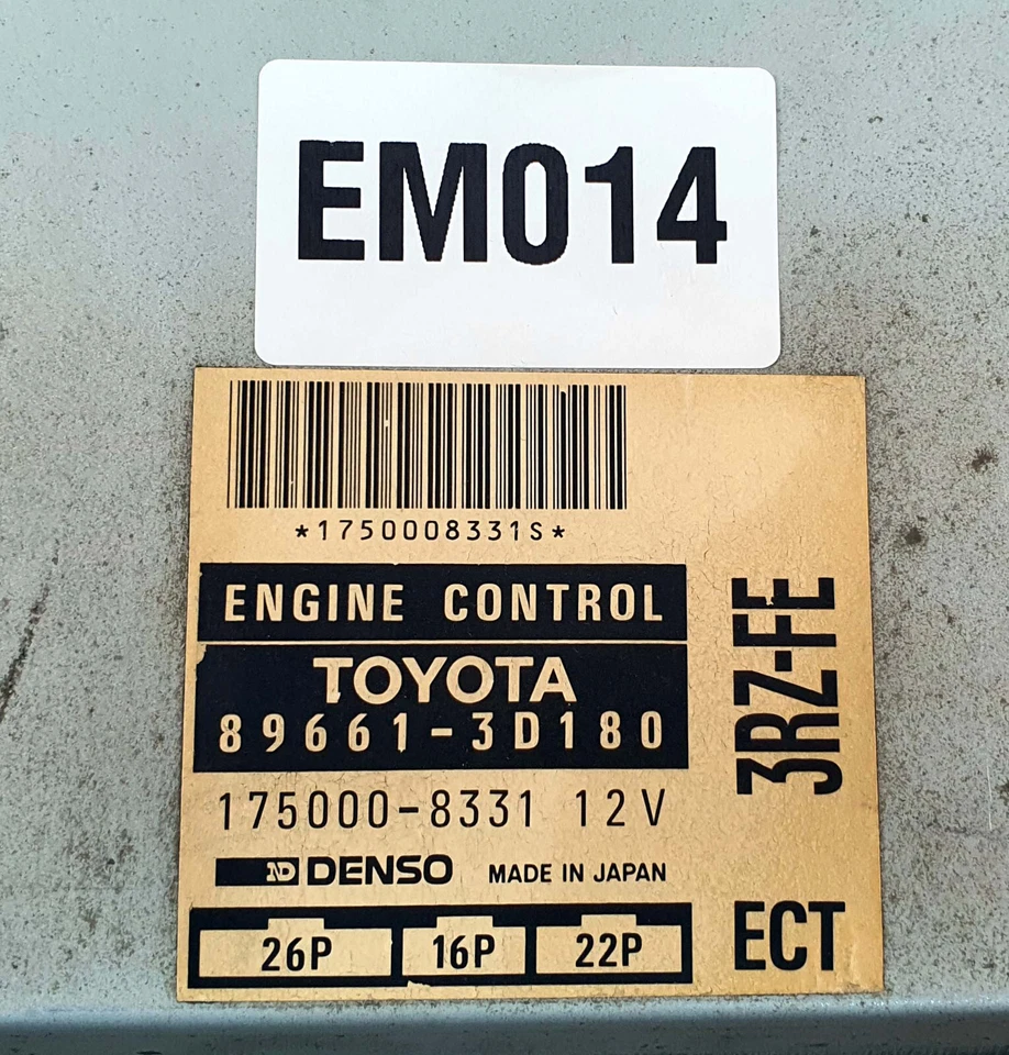 Toyota Pickup 4 Runner 89661-3D180 3RZ-FE Ecu Ecm OEM JDM usado 896613D180 Foto 2 de 4