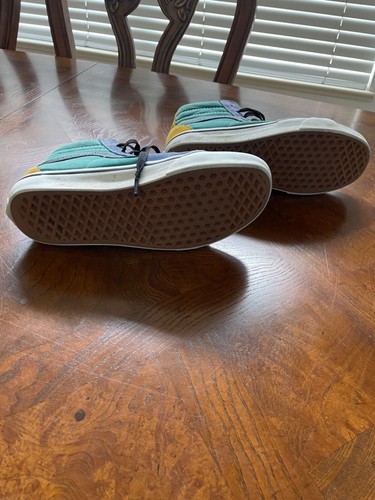 VANS Sk8 Hi Mix & Match Skateboard Shoes Uni-Sex size 9.5 Teal/blue/Ye High Top - Picture 5 of 10