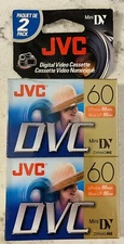 NEW & SEALED ~ 2 Pack JVC, DVC, 60, LP Mode 90, Mini DV ~ DVM60ME
