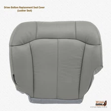 1999 200 Chevy Silverado 1500 Driver Bottom Replacement Leather Seat Cover Gray
