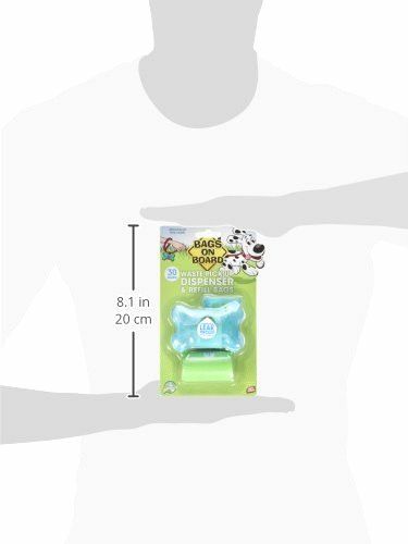 Bags on Board Dog Waste Bag Bone Dispenser with 30 Refill Bags, TURQUOISE - Bild 5 von 5