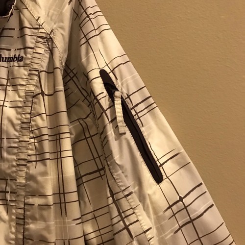 Women's Columbia Bugaboo Full Zip Jacket Unlined Waterproof Size M Geometric - Picture 2 of 12