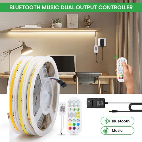 bluetooth WS2811 IC 24V Running Water Flowing COB Strip Lights Horse Race power - Picture 2 of 15