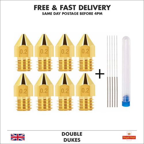 3D-Drucker MK8 Extruderdüse 8 Stck. 0,2 mm Creality Ender 3/V2/CR10s/SE-6 - Bild 1 von 5