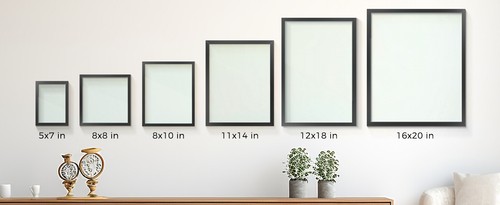 Metal Floating Picture Frame Real Glass - for Wall Mount Displays - Picture 3 of 17
