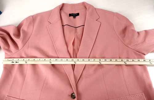TALBOTS Women's Polyester Outerwear Jacket Single Breasted Salmon Pink Size 22W - Picture 13 of 18