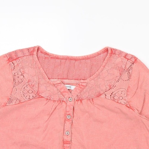 George Womens Pink Nylon  Blend  Blouse Size 10 - Picture 4 of 12