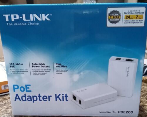 TP-LINK TL-POE200 Power over Ethernet Adapter Kit Rj45 100meter Selectable Power - Picture 3 of 6