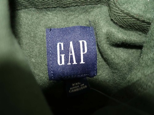 Gap 1969 Men's Applique Fleece Logo Hoodie Sweatshirt 2XL NWT Green Pullover 2XL - Picture 7 of 8