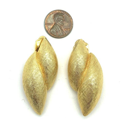 Les Bernard Vanity Vc Clip Earrings Textured Modernist Vintage - Bild 3 von 12