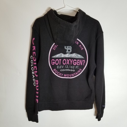 Crested Butte Colorado Hoodie Black Jansport Men's XS Hooded Sweatshirt Hiking - Picture 3 of 8