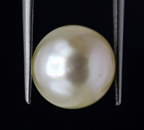 Certified Natural Keshi Pearl Certified Loose Round Shape 10 mm Gemstone 7.59 Ct - Picture 3 of 12