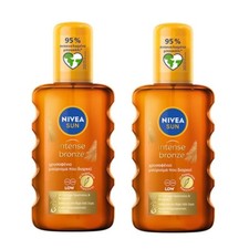 2 x Nivea Sun Carotene Oil Spray NO SPF Golden Long Lasting Tan Vitamin E-200 ml