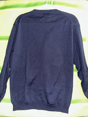 Linea Uomo Sweater Mens Size L Black Wool/acrylic Blend Cardigan Button Front - Picture 3 of 3