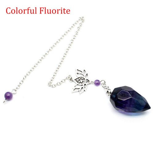 Natural Crystal Gemstone Point Dowsing Pendulum Chakra Pendant Meditation Reiki - Picture 295 of 301