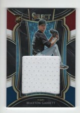 2021 PANINI SELECT TRI-COLOR RC JERSEY SWATCH PRIZM BRAXTON GARRETT MARLINS 1/99