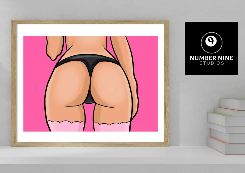 Pinup Pop Art Artwork Illustration A3 Print, signed by artist. - Image 3 of 4