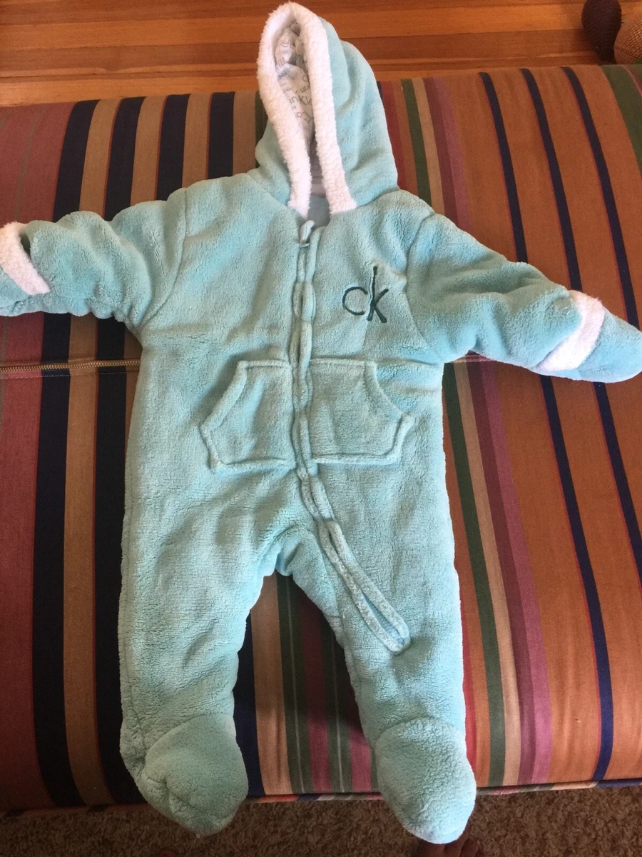 Baby Unisex One Piece Winter Hooded Suit coat Size 0 3Month Calvin Klein