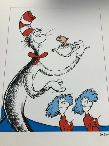 Dr. Seuss "These Things Are Good Things - Diptych" - The Cat in The Hat - OFFER - Picture 5 of 9