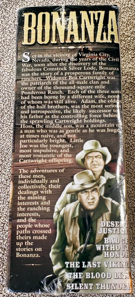 VTG 1960 Episodes Bonanza Western Series TV Show VHS Video Box Set 5 Pack Sealed - Image 4 of 4