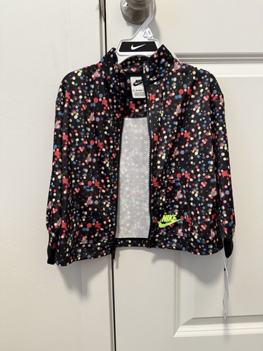 NEW! | SIZE 2T | NIKE 2-PIECE TODDLER TRACK SUIT | BLACK/ PINK GLAZE POLKA DOTS - Picture 2 of 12