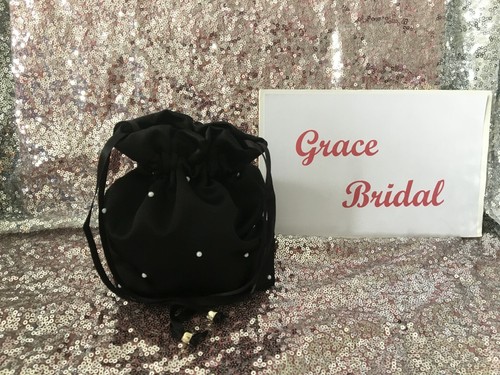 BLACK DUCHESS SATIN DOLLY BAG BRIDAL B/MAID PROM FLOWER GIRL *UK MADE/SELLER* - Picture 13 of 20