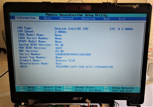 acer extensa 5230- placa base completa - Imagen 4 de 5