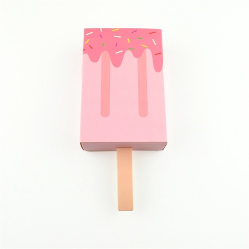 10pc Pink Candy Boxes Bag Ice Cream Shape Gift Boxes Popsicle Cookie Party Favor - Picture 2 of 4