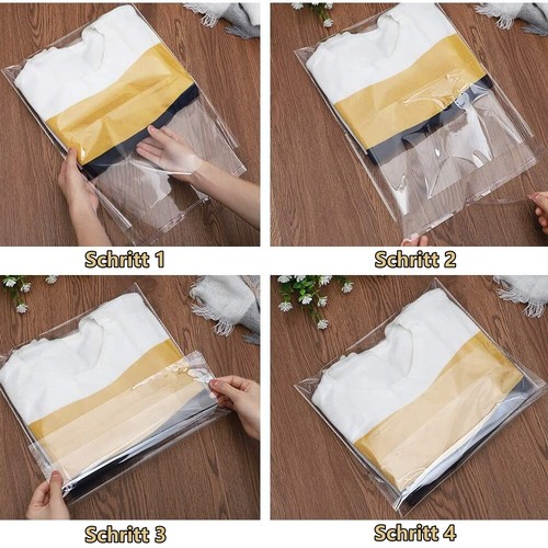 100 pieces foil bags 90x90mm self-adhesive transparent bags sealable - Picture 6 of 9