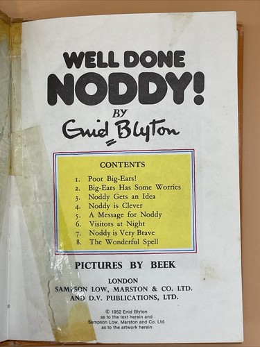 Enid Noddy Blyton Blyton, Well Books Done Vintage Noddy! NODDY Book Done Good - Picture 5 of 13