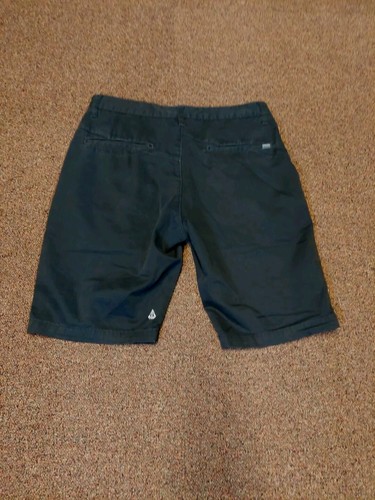 Volcom Men's Chino Shorts Black size 32 Casual Beach School Skater Punk Urban - Picture 8 of 10
