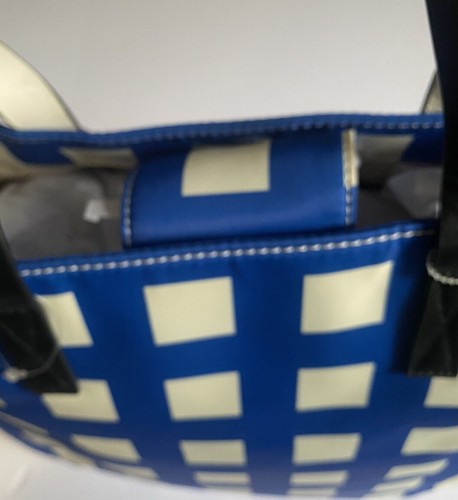 Kate Spade ALISSA königsblau cremefarbene Nylonleder-Schultertasche Tragetasche - Bild 7 von 13