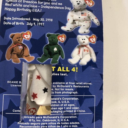 McDonalds TY Beanie Maple The Bear and Glory The Bear lot of 2 NEW Pkgs open - Picture 6 of 11