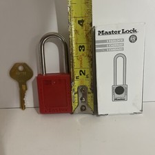 Master Lock Safety Key Padlock Red 410RED