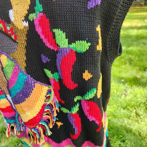 NEU Vintage Berek 1992 Pima Baumwolle Handstrick Knopfleiste Pullover Weste *Fiesta* - Bild 12 von 17