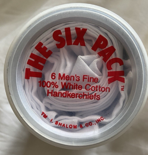 6 x MENS WHITE COTTON HANKERCHIEFS in COORS BEER CAN - New - Picture 2 of 4