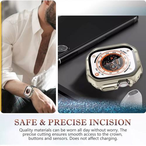 Pour Apple Watch Series 10 46 Ultra 2 49mm iWatch Armor Bumper Case 9/8/7 38/45mm - Photo 2 sur 13