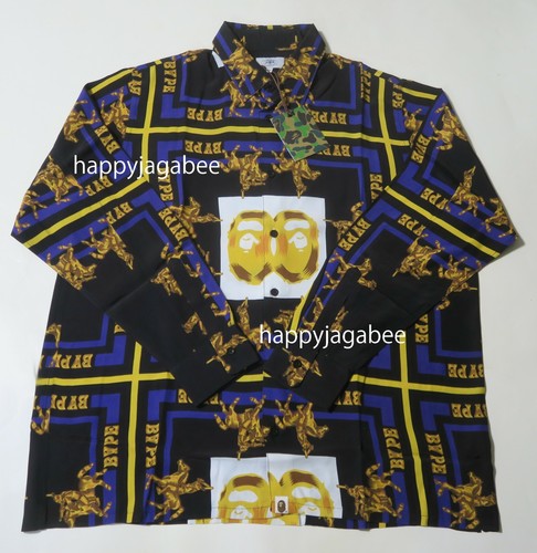 * CAMISA RELAJADA A BATHNIG APE Para Hombre DOBLE CABEZA DE MONO 2 Colores Nueva - Imagen 3 de 11