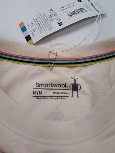 Smartwool Men Mountain Horizon Short Sleeve Graphic Tee Almond Medium 02763-L31 - Picture 8 of 9