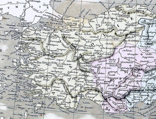 1877 Migeon Map Turkey Asia Constantinople Syria Armenia Georgia Caucasus Cyprus - Picture 5 of 5