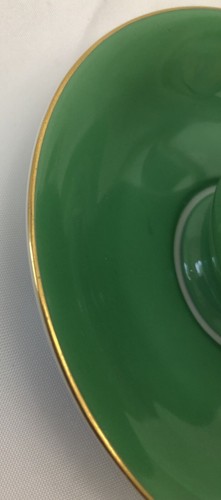 Noritake Occupied Japan Demitasse Cup and Saucer Green Gold - Picture 11 of 12